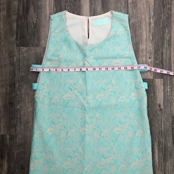 JuJu S'amuse Mint Shift Dress Sleeveless Cut-Out - Picture 4 of 8